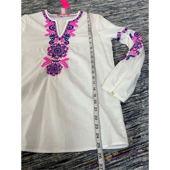 Lilly Pulitzer NWT Coretta Embroidered Tunic Blouse Boho size XXS - Picture 8 of 12